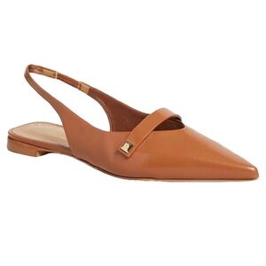 Max Mara Damiersli leather slingback ballet Flats